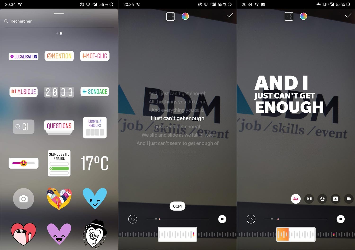 Instagram ajoutez les paroles des chansons dans vos