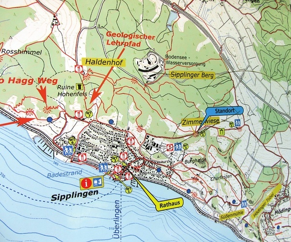 Sipplingen Karte Route Sipplingen/Bahnhof OttoHaggWeg Haldenhof