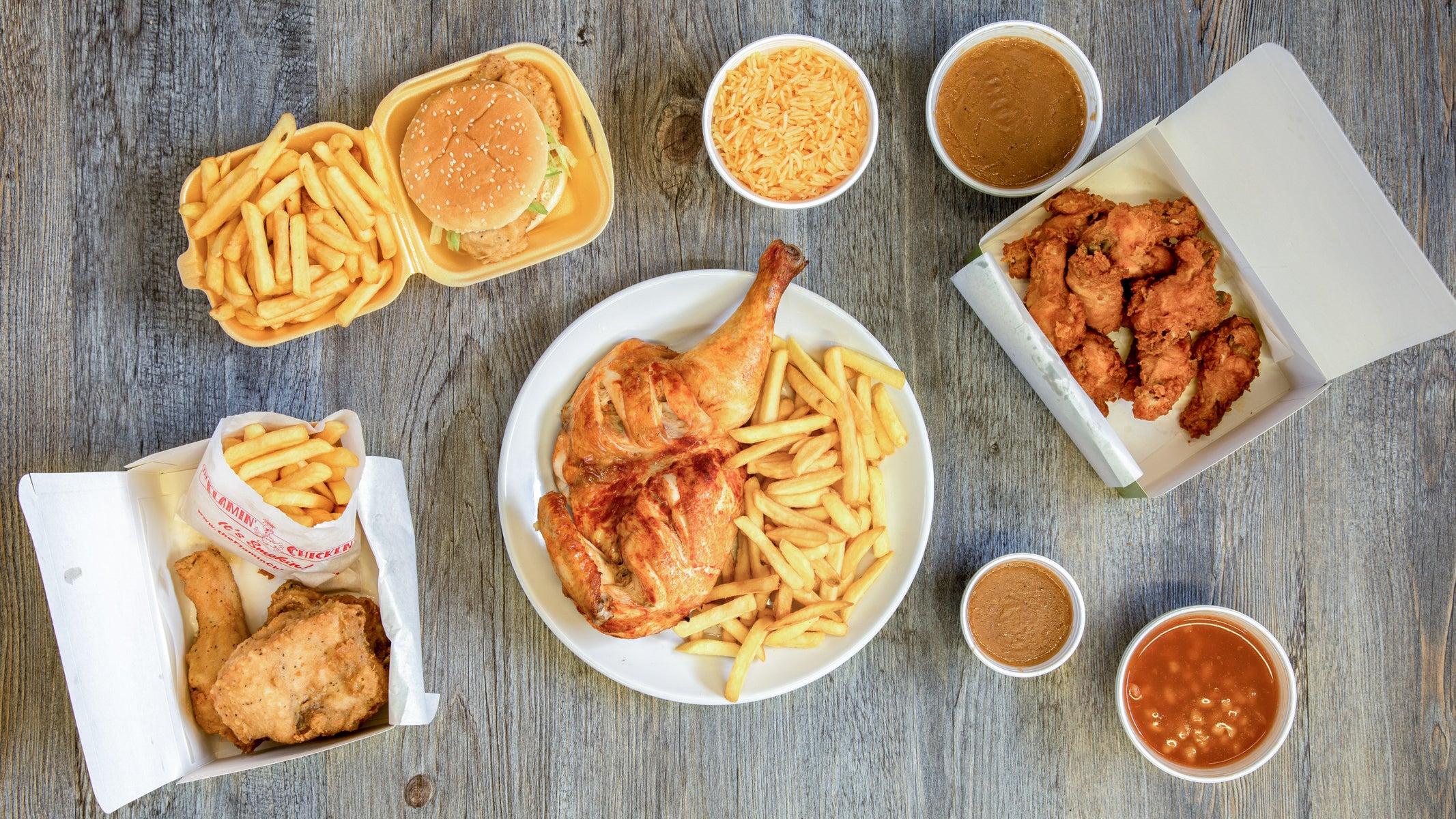 Restaurant The Flamin Chicken West Manchester Central in Sale Delivery Restaurant near me