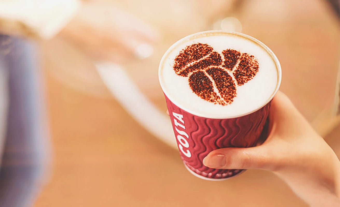 Costa Coffee delivery from J.L.T. Order with Deliveroo