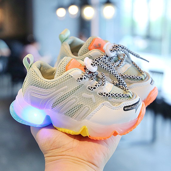 babyfit sepatu lampu LED anak AIROS sneakers anak perempuan import
