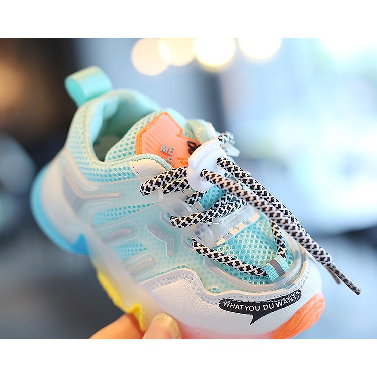 babyfit sepatu lampu LED anak AIROS sneakers anak perempuan import