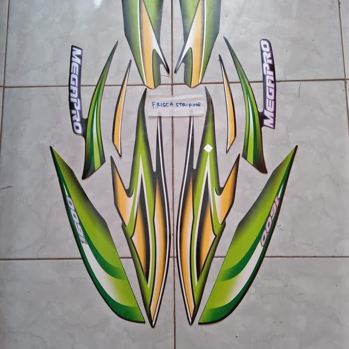 PROMO Striping megapro 2005 hitam hijau jarijari