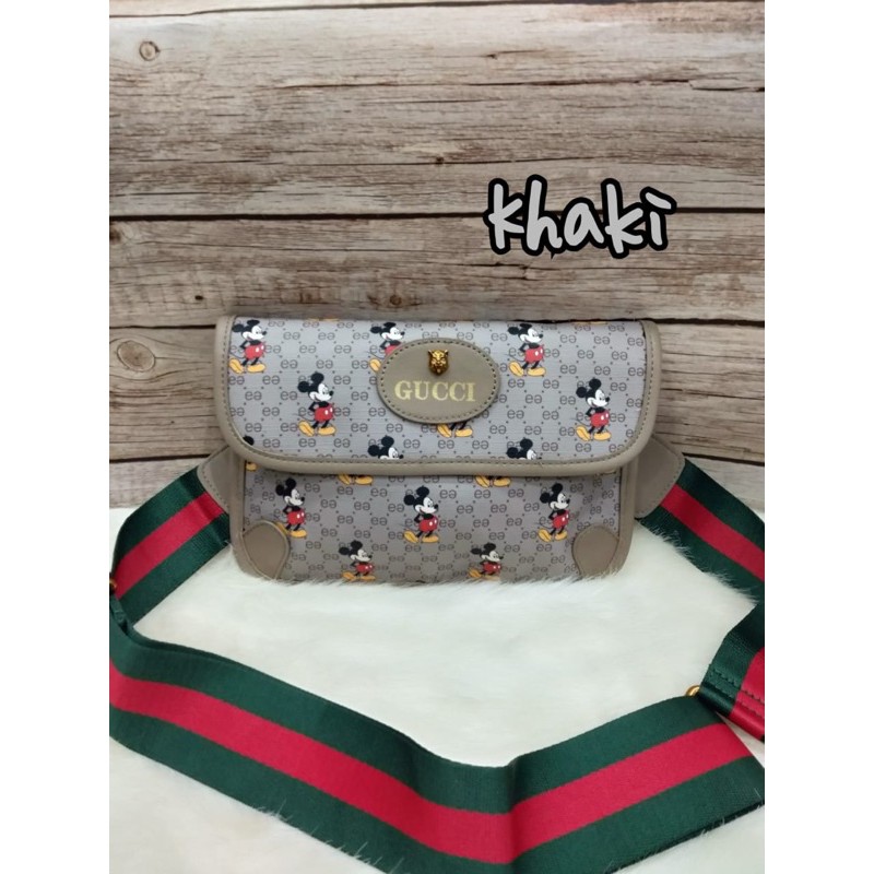 Best Seller Tas Wanita Gucci Mickey Mouse Premium Crossbody Bag ATGU2169