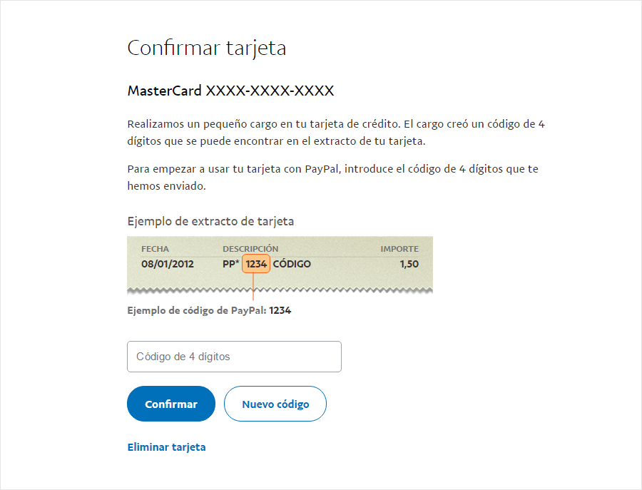 Procedimiento de verificación de una cuenta en PayPal All Spares