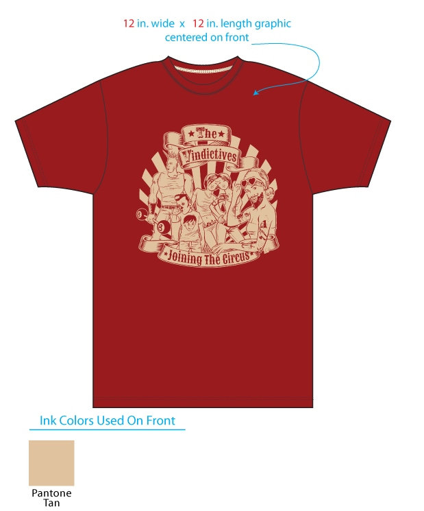 The VINDICTIVES "Joining the Circus" Tshirt The Vindictives