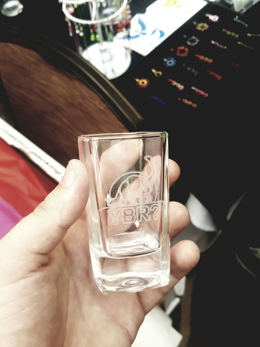 {Limited Edition} YBR? Extra Large Shot Glasses You Bred Raptors?