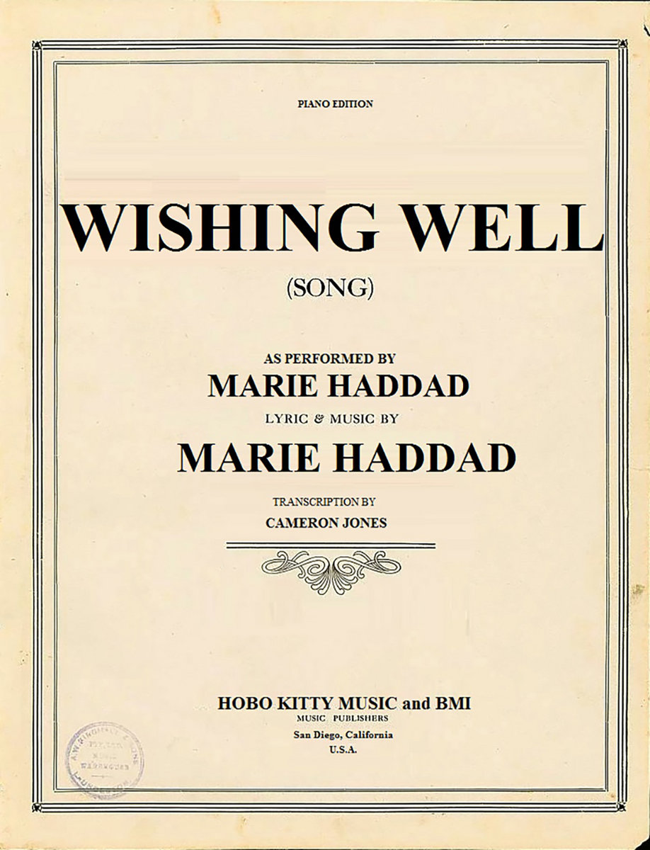 Wishing Well piano SHEET MUSIC Marie Haddad