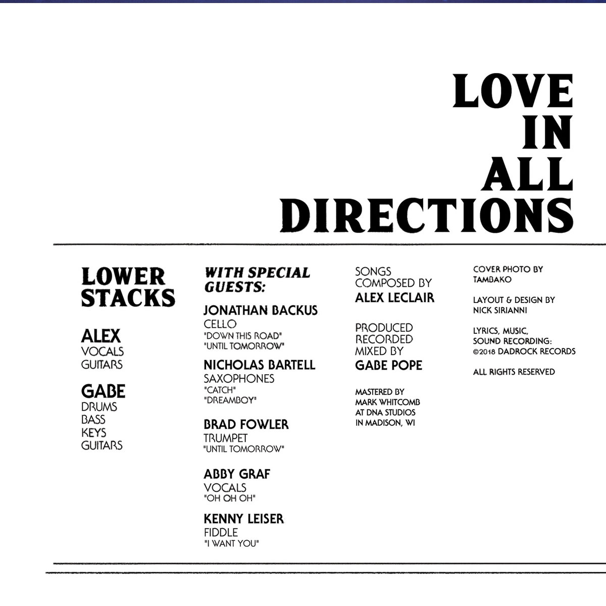 Love in All Directions Lower Stacks