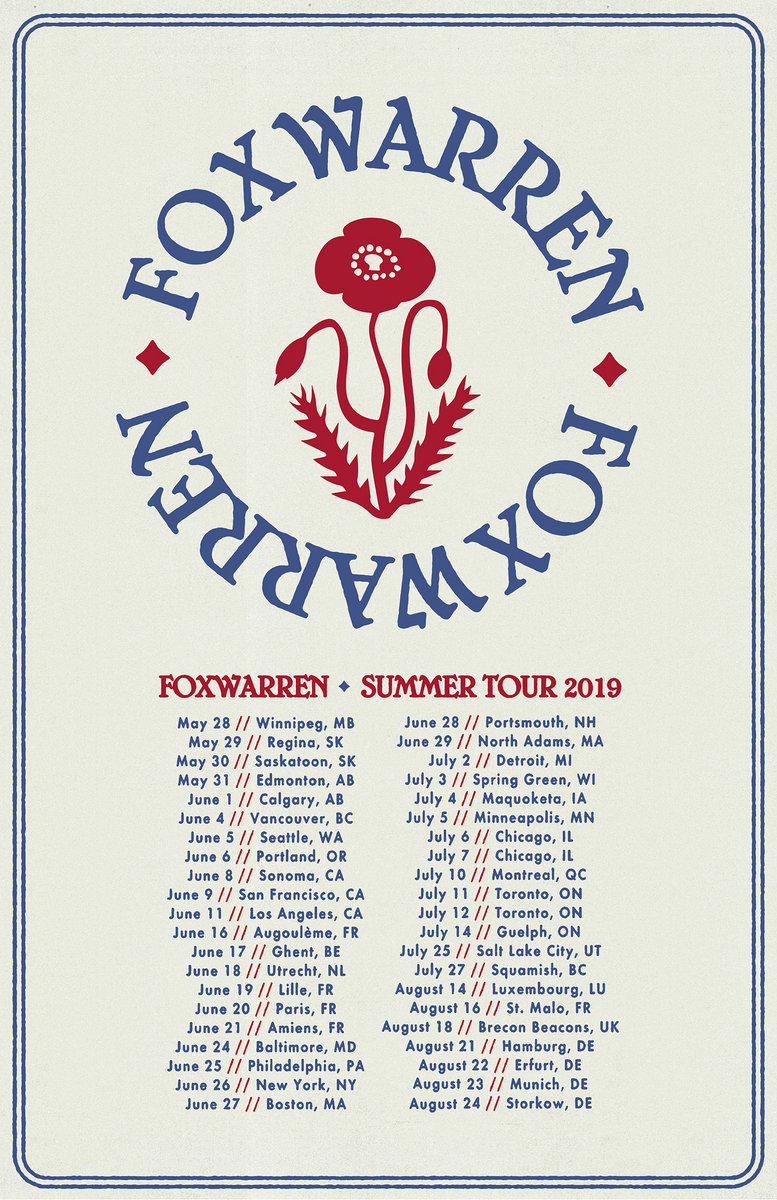 Limited Edition Summer 2019 Tour Poster Foxwarren