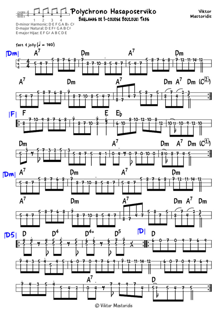 Polychrono Hasaposervikofull Baglamas Instrumental Greek Bouzouki