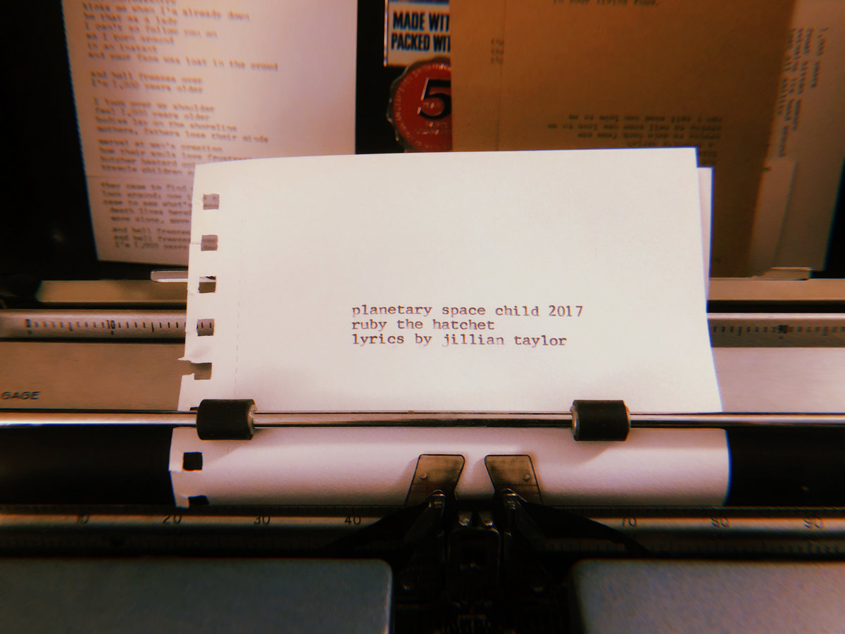 SPACE CHILD LYRIC BOOK RUBY THE HATCHET