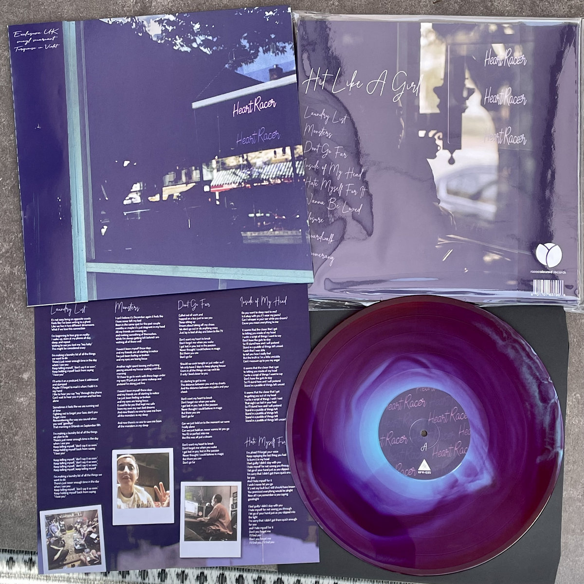 Heart Racer Hit Like A Girl rosecoloured records