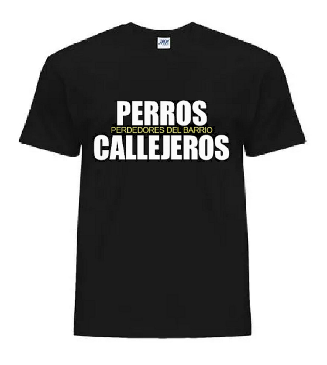CAMISETA PERROS CALLEJEROS "CLASSIC LOGO" NEGRA CIENTIFICO
