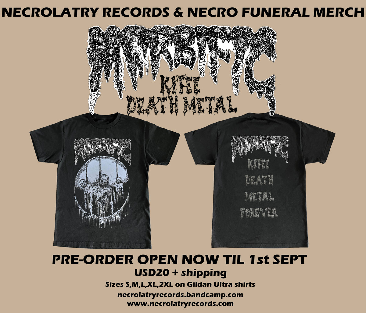 Kitee Death Metal TShirts MORBIFIC Necrolatry Records