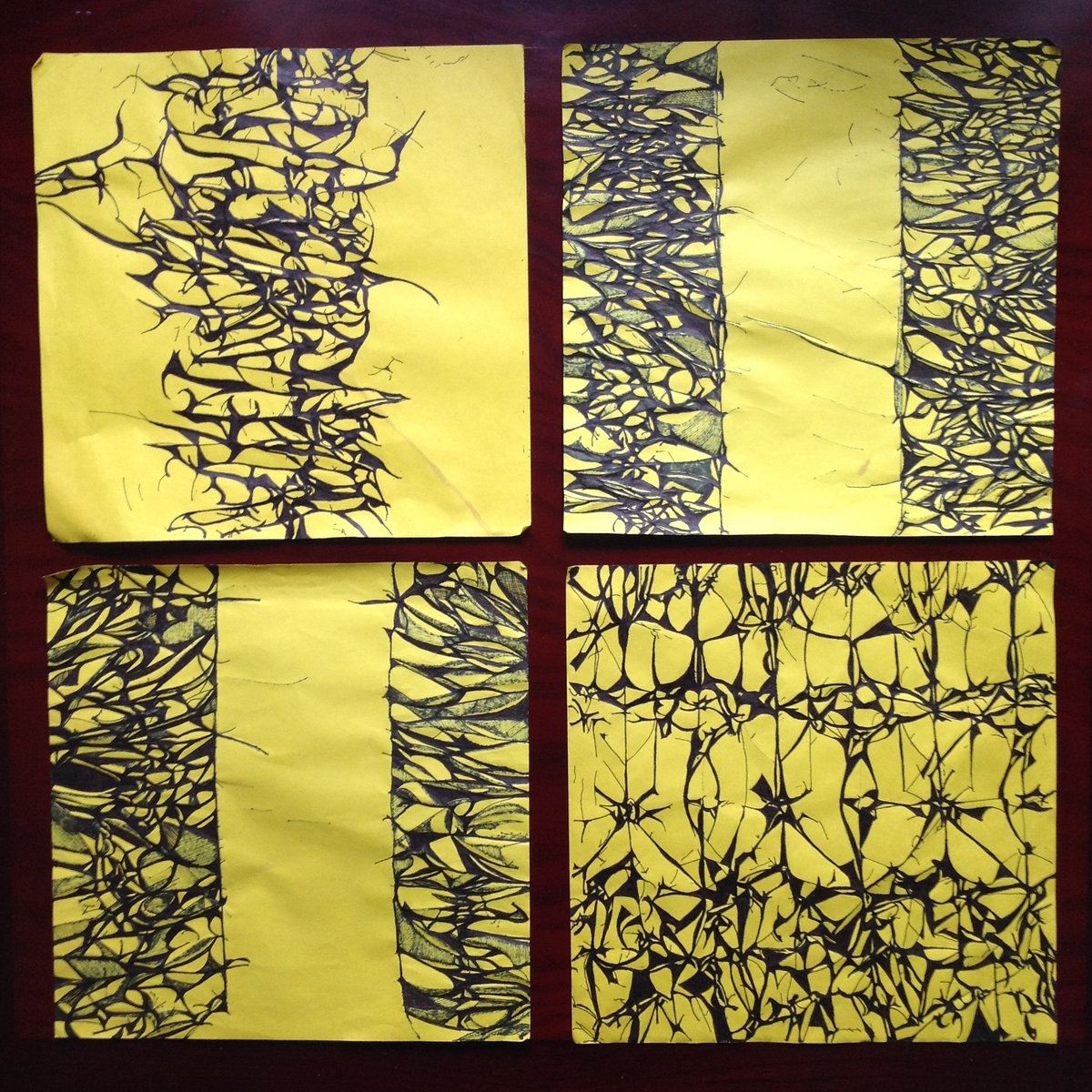 David Linton 'Crumple' drawings original hand drawn 'cover' art