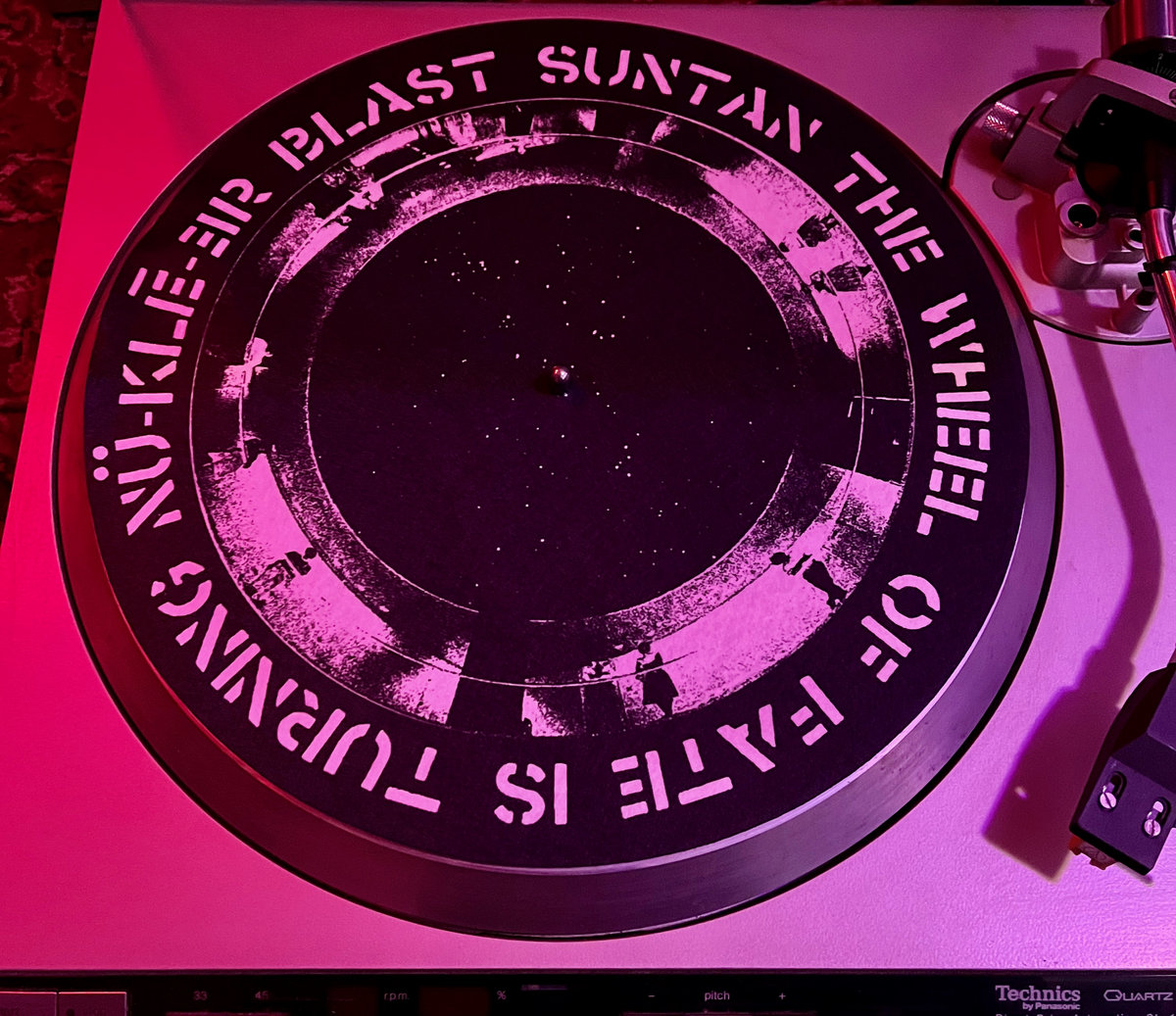 Slipmat (Wheel of Fate) with "Demo 2019" LP Nüklēər Blast Suntan