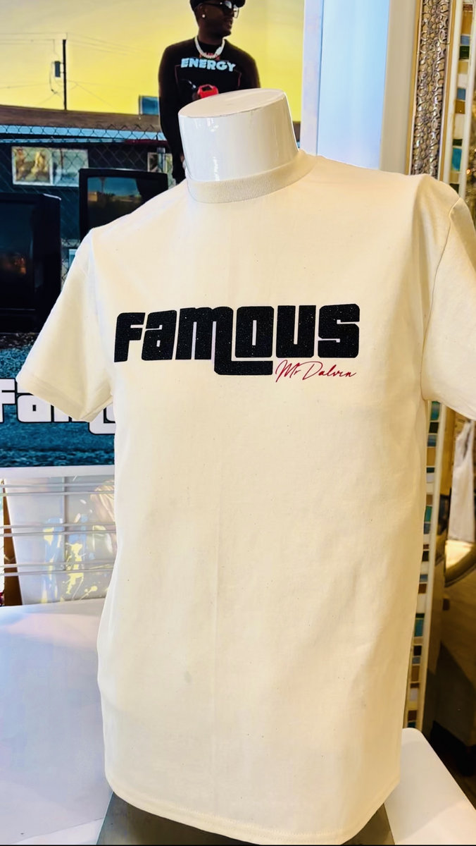 FAMOUS glitter logo tshirt Mr.Dalvin