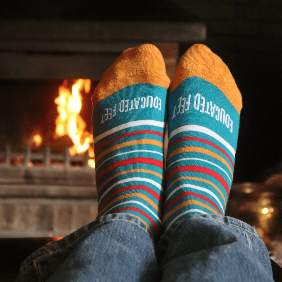 Swingrowers 'Educated Feet' Socks & Christmas Card Bundle. Swingrowers