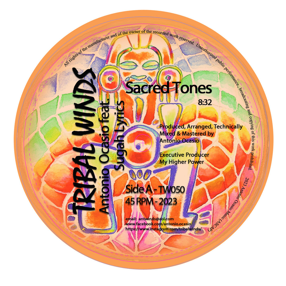TRIBAL WINDS 50th Release Side A 'SACRED TONES' Side B 'THAT SOMETHING