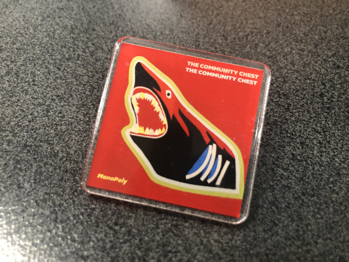 The Community Chest Mono/Poly Acrylic Pin! Igloo Records