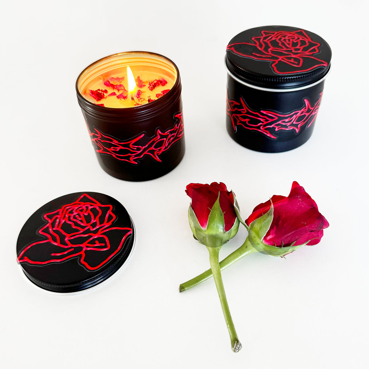 Chrome Rose Scented Candle Taleen Kali