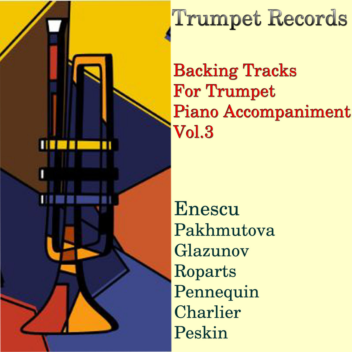 Backing Tracks for Trumpet, Piano Vol. 3 Trumpet Records