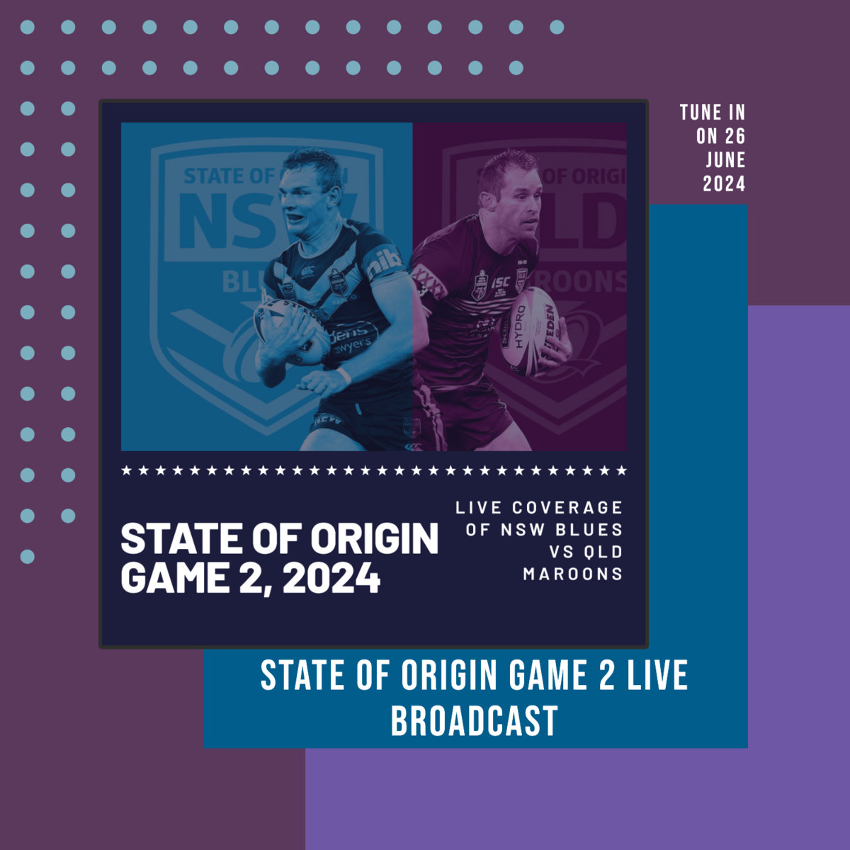 !+>NSW vs QLD State of Origin Game 2 live tv coverage 2024 State of