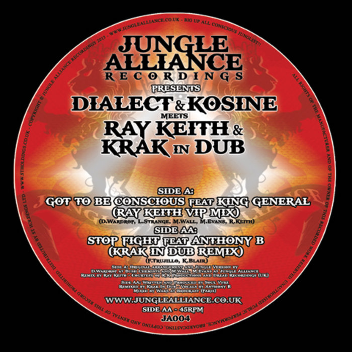 Stop Fight Feat Anthony B [Krak In Dub Remix] Jungle Alliance Recordings