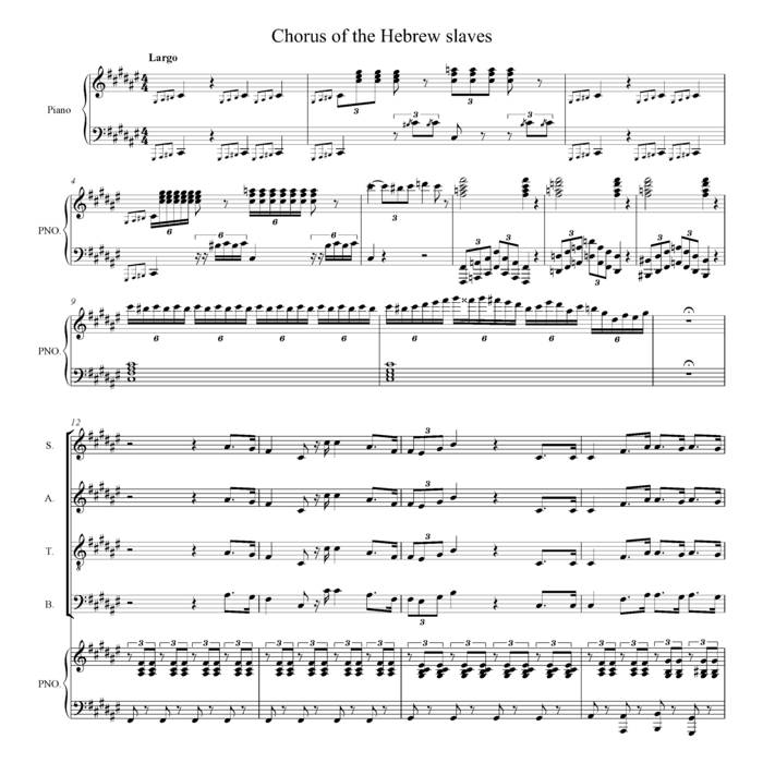 Chorus of the Hebrew slaves Choral Music Practice Files