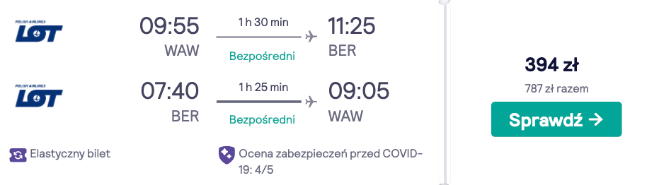 Majówka w Berlinie bezpośrednio PLL LOT z Warszawy za 394 PLN