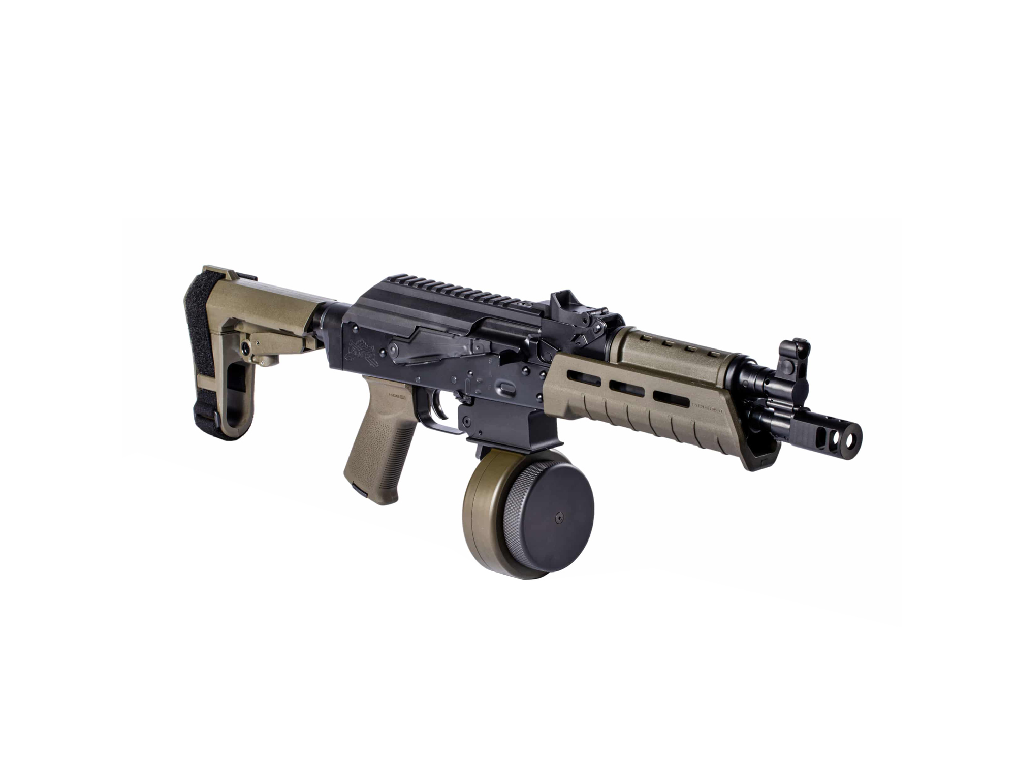 AKV 50 Round 9mm Drum Magazine 3 Colors F5 MFG