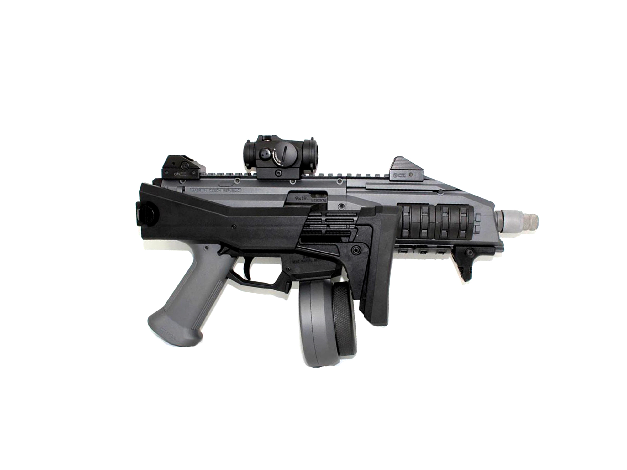 CZ Scorpion EVO 3 S1 Pistol w/ F5 MFG 50round Drum in FDE, BLK, OD