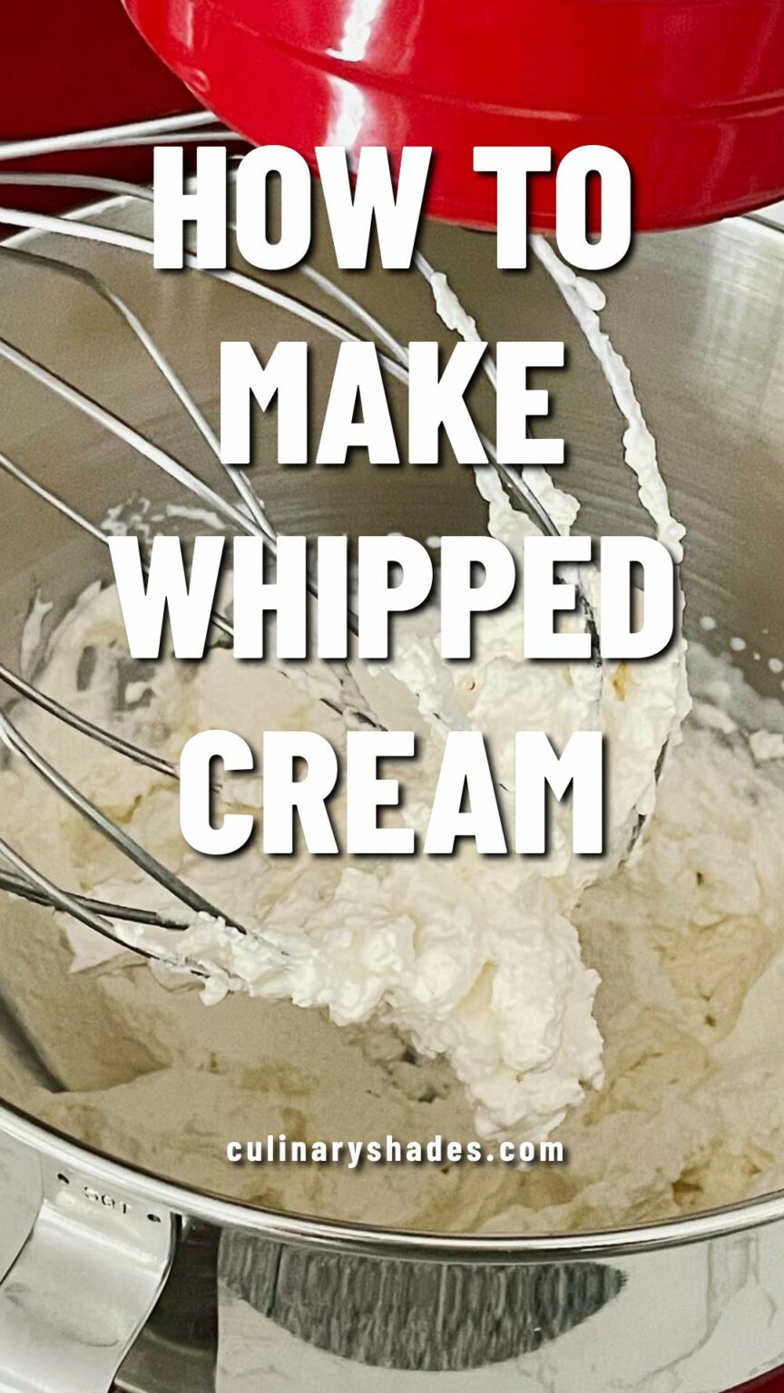 Whipped Cream with Electric Mixer Culinary Shades