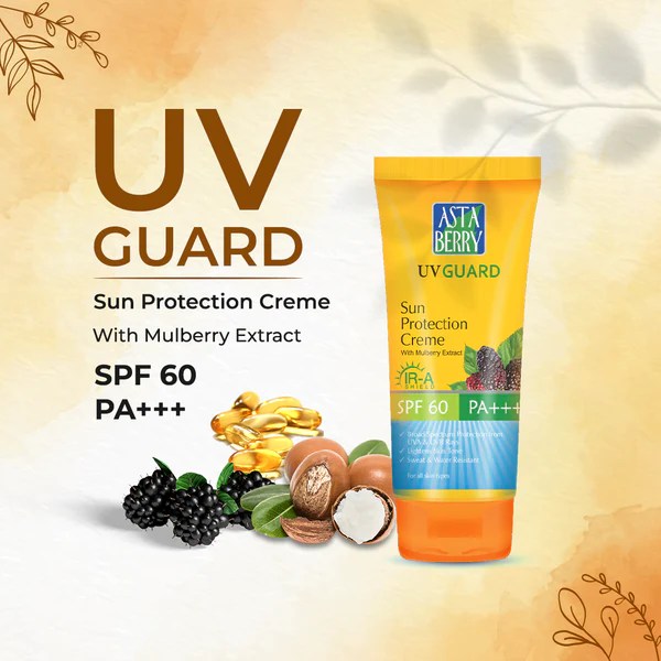 Astaberry UV GUARD Sun Protection Creme SPF 60PA++ 100 ml Faasha