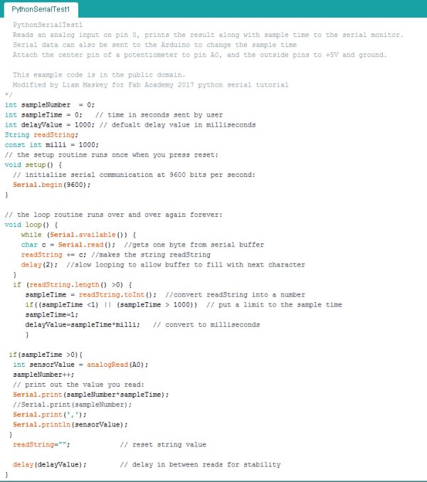 Fab Lab Academy LM Python Serial Tutorial