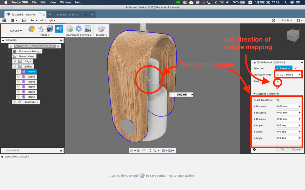 Fusion 360 Texture Mapping Fusion 360 render FabAcademy Tutorials