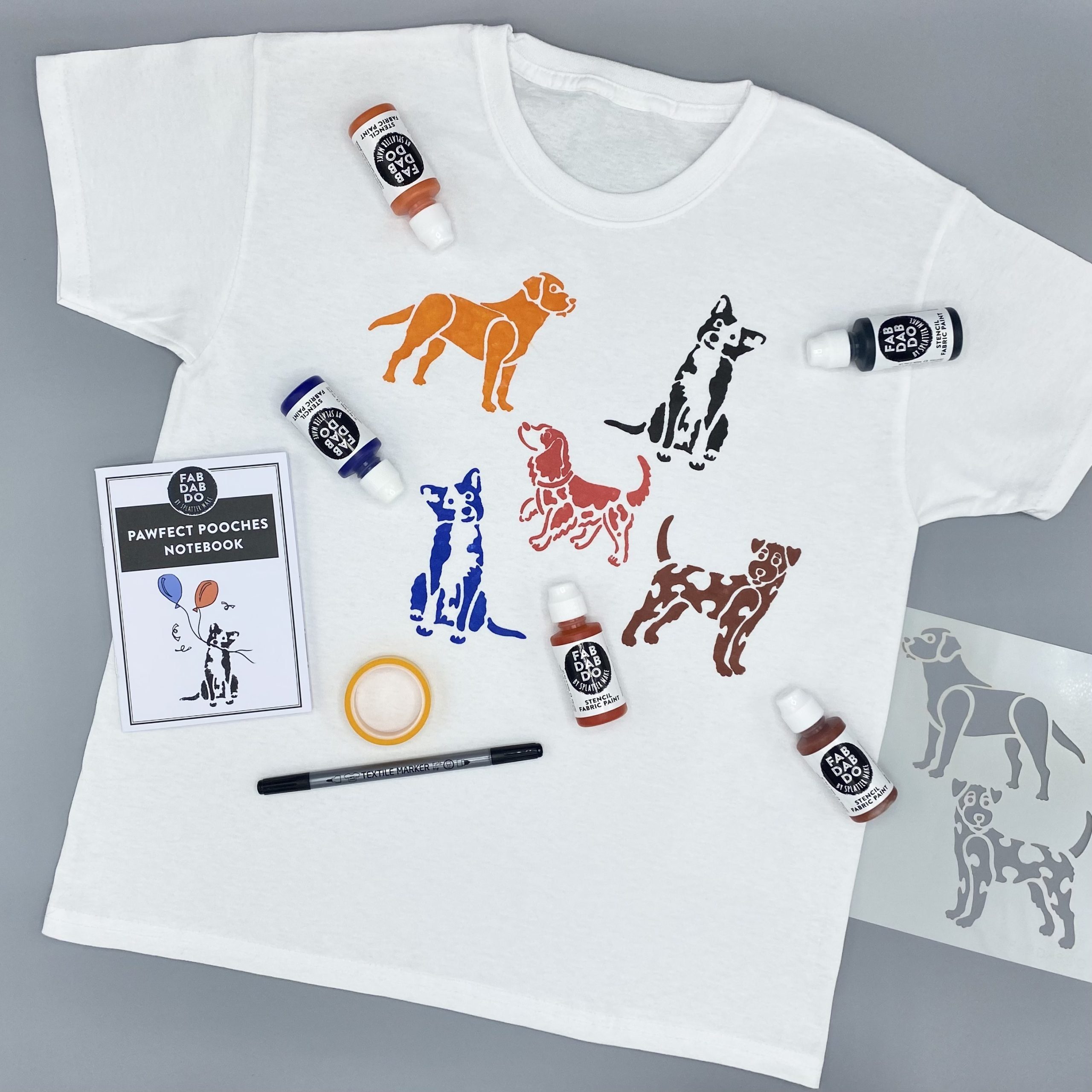Working Dogs Tshirt Painting Starter Kit Fab Dab Do