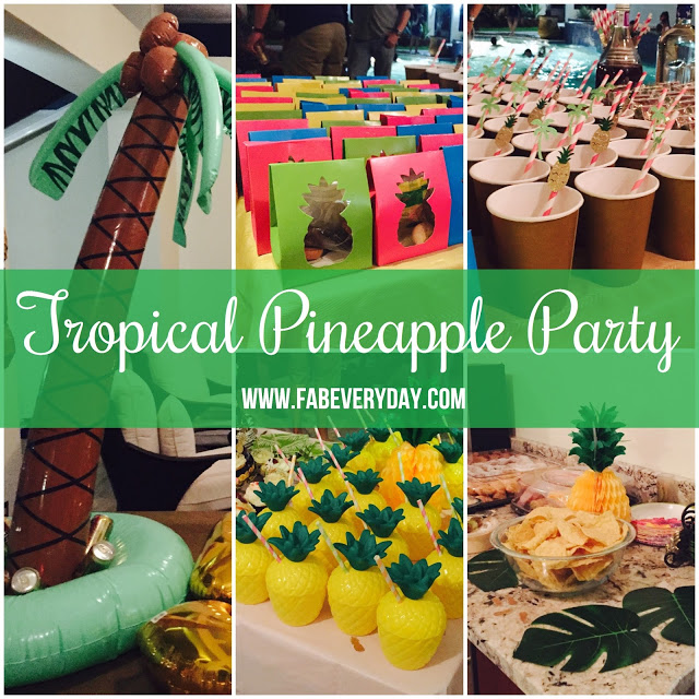 Tropical Pineapple Party Destination Birthday Party in Puerto Rico