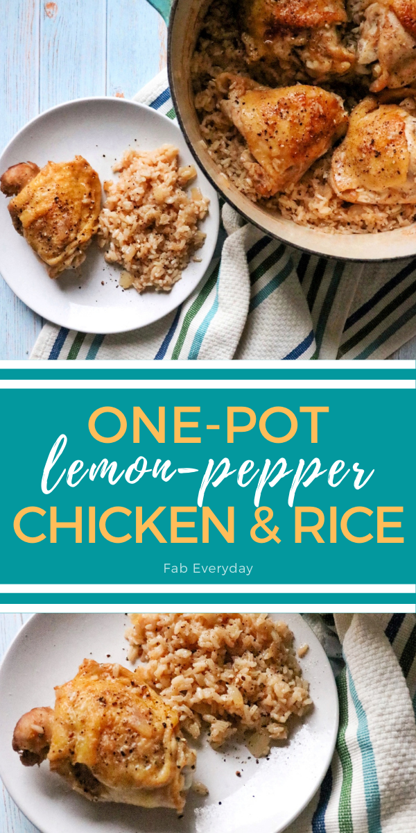 OnePot LemonPepper Chicken and Rice (Dutch oven lemonpepper chicken