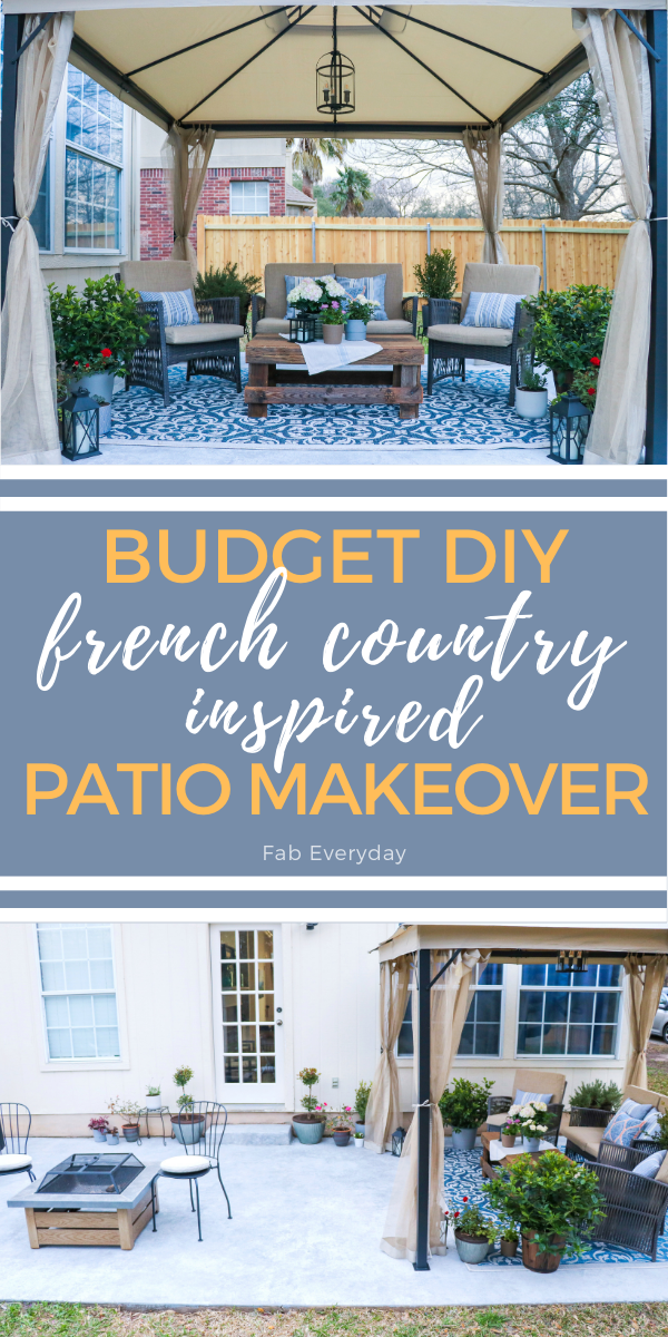 French countryinspired budget patio makeover Fab Everyday