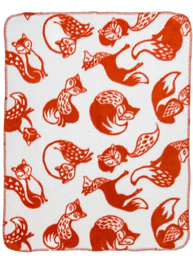 Baby Blanket Fox Tails orange organic cotton Fabulous Goose
