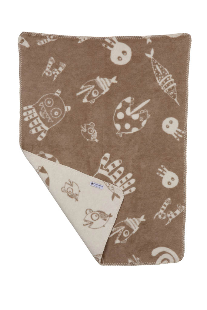 Funky unisex designer baby blanket Sea World Fabulous Goose