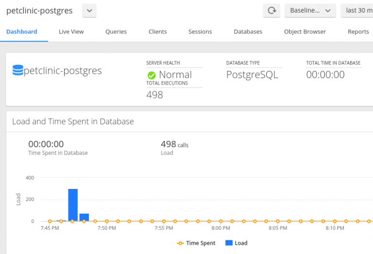 AppDynamics Java Spring PetClinic and PostgreSQL configured for