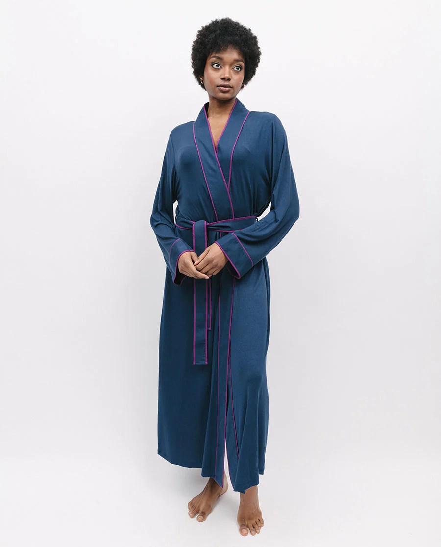 Southbank Livaeco Jersey Long Women's Dressing Gowns Fable and Eve