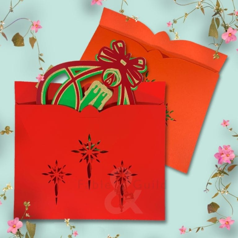 Pandora Star Cut File Envelope Template Fable & Guild