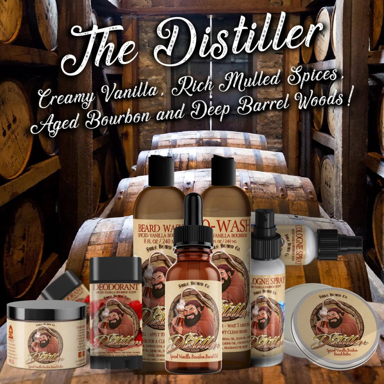 The Distiller Beard Care Collection Fable Beard Company Fable Beard Co.