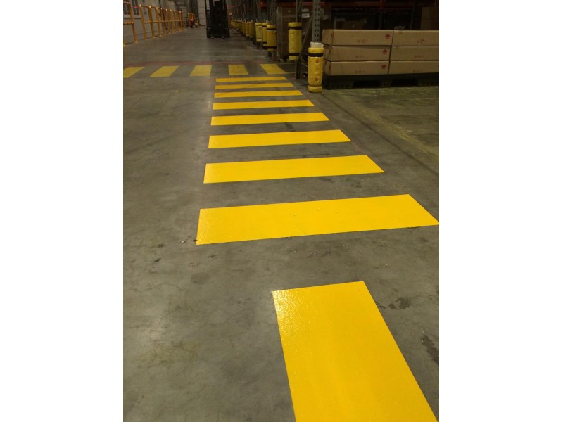 Signal fluorescent paint for concrete