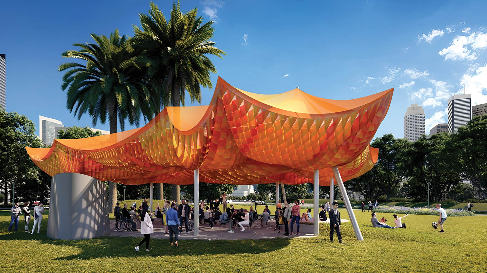 Pavilion for Queen Victoria Gardens Fabric Architecture Magazine