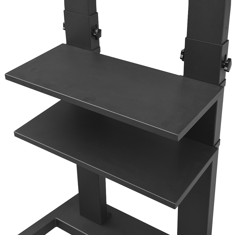 Adjustable Mobile TV Stand Rolling TV Cart ZY Metal